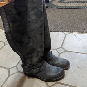 Grey Madden Girl knee high boots